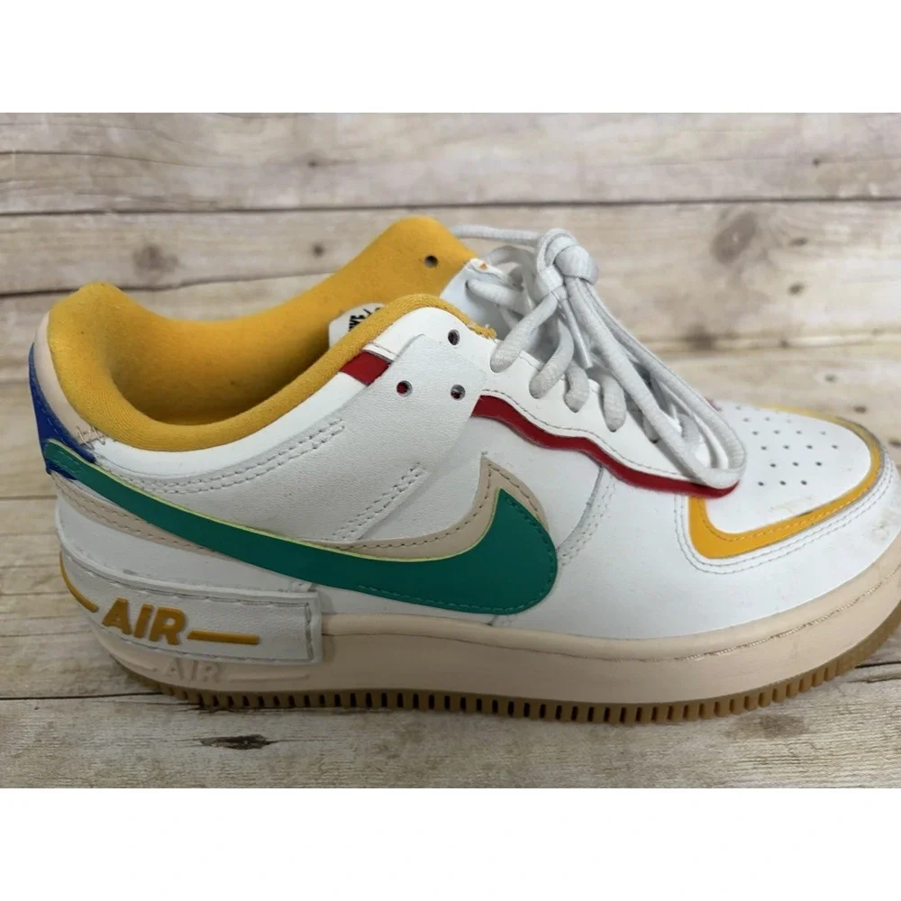 Nike Air Force 1 Shadow Sneakers CI0919-118 Streetwear Summit White Green Sz 7.5